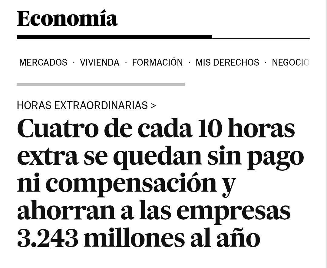 JulenBollain's tweet photo. Garamendi habla mucho de absentismo. Pero de las horas extra trabajadas y no pagadas, ni mú.

Y llamar “ahorro para las empresas” a trabajar gratis y no “robo al trabajador” explica perfectamente quién escribe las reglas del juego. https://t.co/ZkTh5WWy53