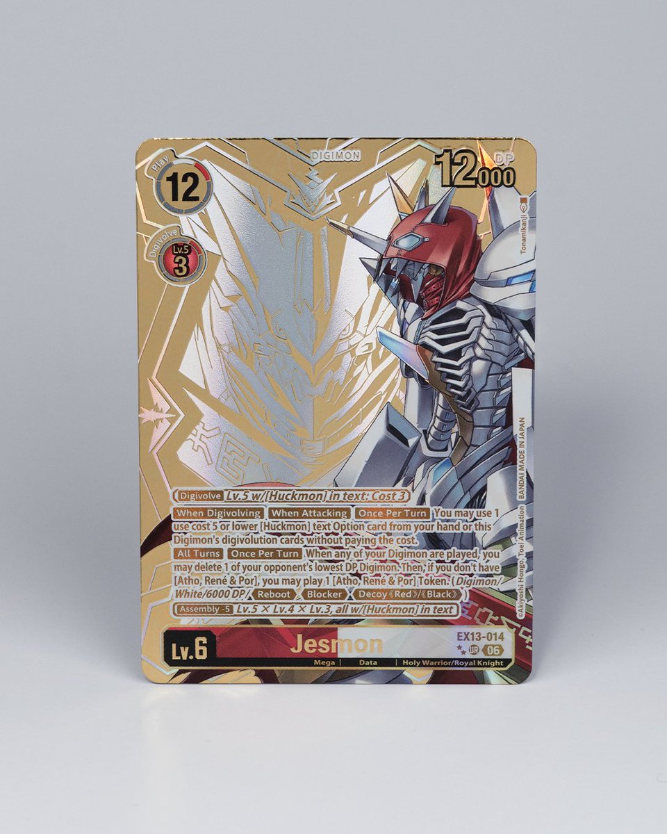 digimon_tcg_EN's tweet photo. [REVEALS]

Hello Digimon Tamers!
Today’s alt-art cards are [EX13-014 Jesmon]!

EXTRA BOOSTER CHIVALROUS XIII [EX-13]
In stores October 2, 2026!
https://t.co/EJzlpJf1xm

#DigimonCardGame https://t.co/cVFFPVJbXk