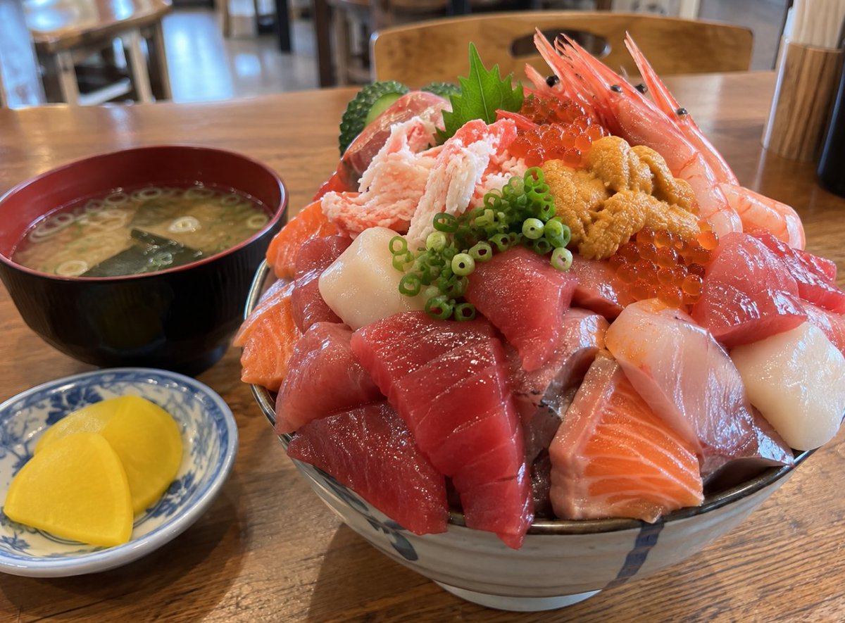 DaCesaraugusto's tweet photo. 切れ端のっけ丼！これで1200円だった！ https://t.co/HjE1RK5ytA