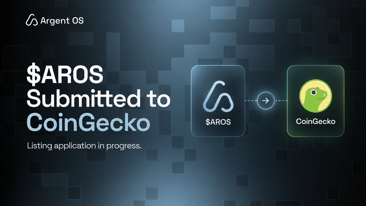 UseArgentOS's tweet photo. $AROS submitted to CoinGecko.

Request ID: CL1209260010

A local-first privacy OS in your browser. No account. No server-side storage. Keys never leave the tab.

https://t.co/B5qIhx9pqa https://t.co/pvz0i673Hx