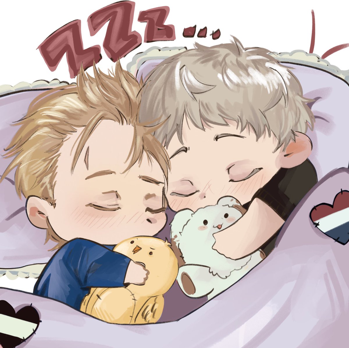 hawthornee_'s tweet photo. Goodnight 🇳🇱🇩🇪

#ヘタリア #hetalia #NedPru https://t.co/YkHQlSdY8K