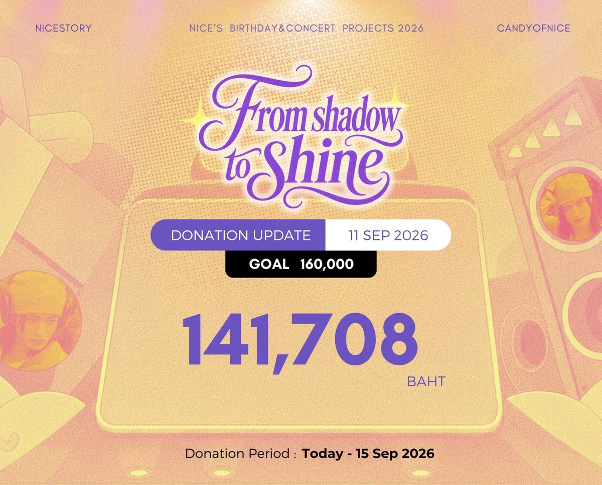 nicestoryy's tweet photo. @candyofnice — • 𝘿𝙊𝙉𝘼𝙏𝙄𝙊𝙉𝙎 𝙐𝙋𝘿𝘼𝙏𝙀
#2026NiceBDproject 🎂
#NiceToShineAtImpact
ยอดโดเนทประจำวันที่ 11 ก.ย. 2569
จำนวน 141,708 บาท
ร่วมโดเนทได้ถึงวันที่ 15 ก.ย. 69 (ขยายเวลา)
ดูรายละเอียดและกรอกแบบฟอร์มได้ที่
🔗https://t.co/CBWkO2p7U9
꒰ #NiceATLAS #ATLAS_TH #ATLASth ꒱ https://t.co/IHpQxZAi1k