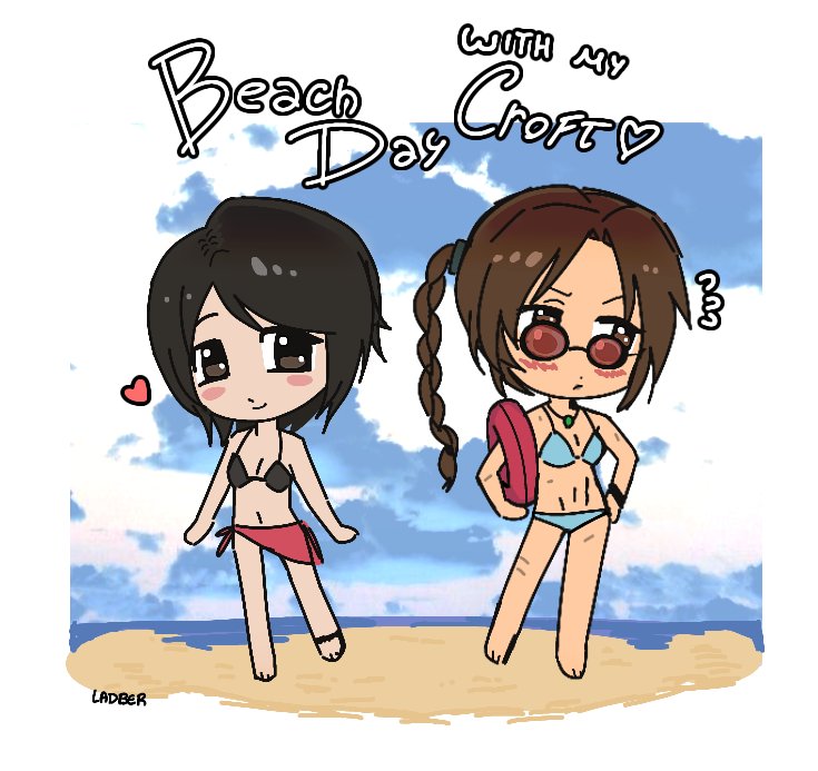 Ladberr's tweet photo. Lol #larasam #tombraiderfanart #fanart 
Beach dayy https://t.co/WKZHHU3eeE