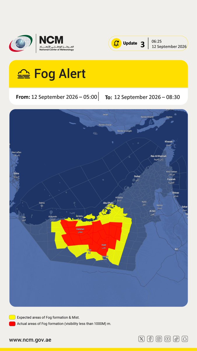 ncmuae's tweet photo. #Alert #Fog_Alert #NCM https://t.co/pZlqaoY9il