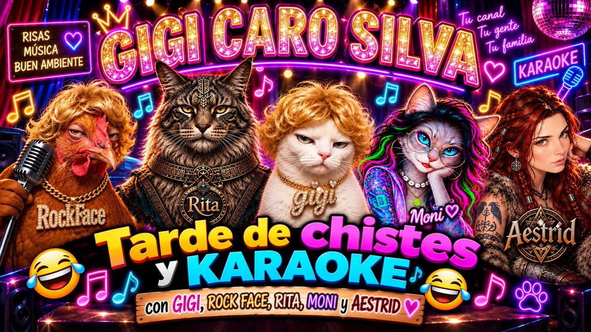SuperComentario's tweet photo. 😂 TARDE DE CHISTES Y KARAOKE 🎤 | Gigi Caro Silva con Rock Face, Rita, Mo... https://t.co/bCplHj3Oio via @YouTube https://t.co/TtDMnXGuif