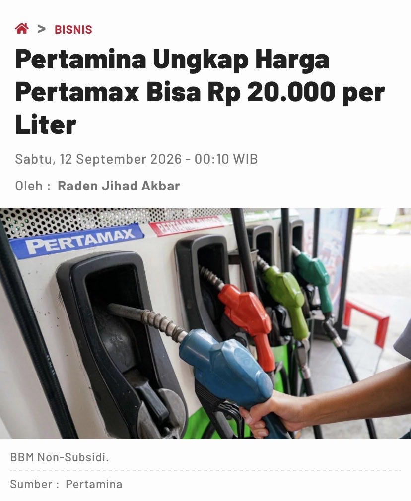 txtdrimedia's tweet photo. stresss kita kalau sampai pertamax naik lagi apalagi jadi Rp 20 ribu 😭 https://t.co/2Nhdm9Hm1n