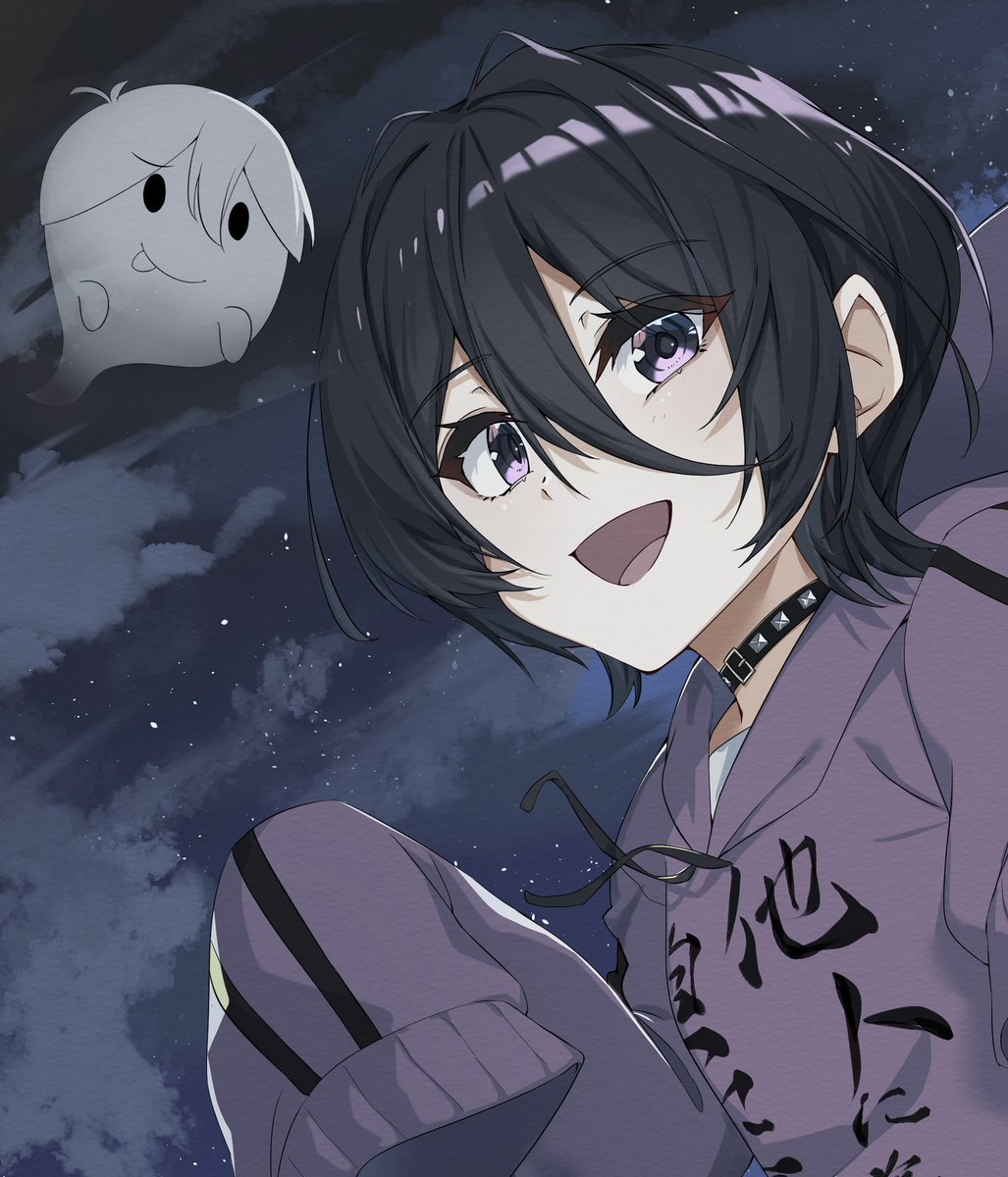 O_KANAME_FR's tweet photo. こんでろ〜👻
お久しぶり連発の幽霊です。

季節の……季節の変わり目がががが……
いやーどっかでホントに配信復活したいねえ！👻(他人事)
寒暖差もあり気圧差もあり、外出時やら寝る時の服選びに困っちゃうね。寝る時は薄手の長袖がおすすめだよ！上に羽織りやすいし！
体調には気をつけてねー！👻 https://t.co/xq9CUAXvBG