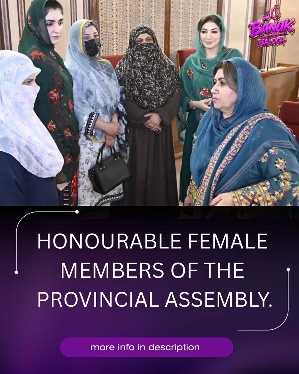 banukBaloch101's tweet photo. Our female politicians remain a source of pride, leading with courage, strength, and dedication while inspiring future generations.
#Balochistan #Pakistan #Baloch https://t.co/xph0aP40gL