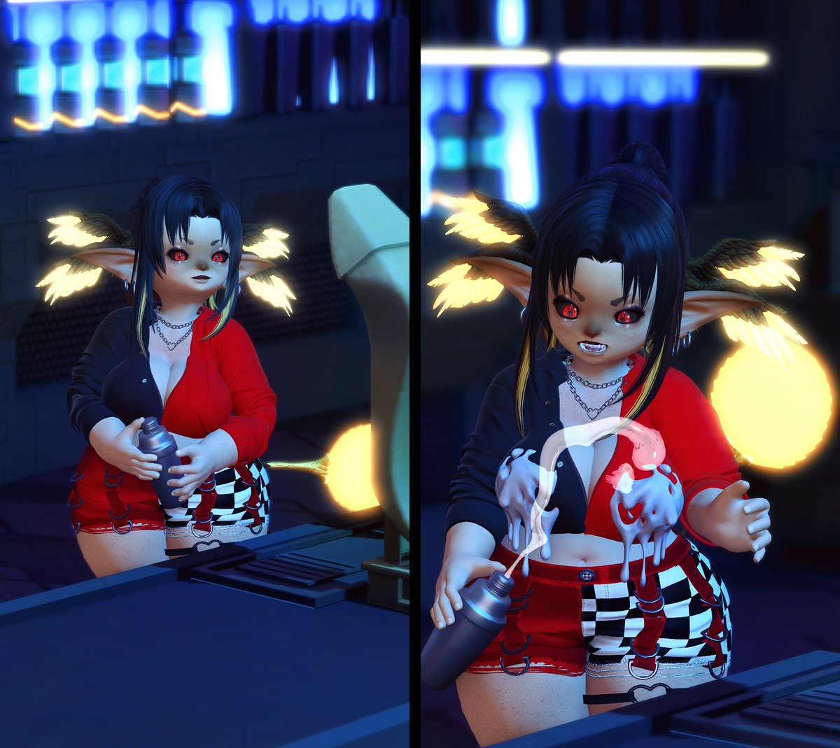 umberxiv's tweet photo. First day at a new job didn't turn out as expected, at least I wore a cute bra 

(repost from BSKY)

#Lalafell | #Shortstack | #ffxiv | #nsfwgpose https://t.co/rT0lClmBcG