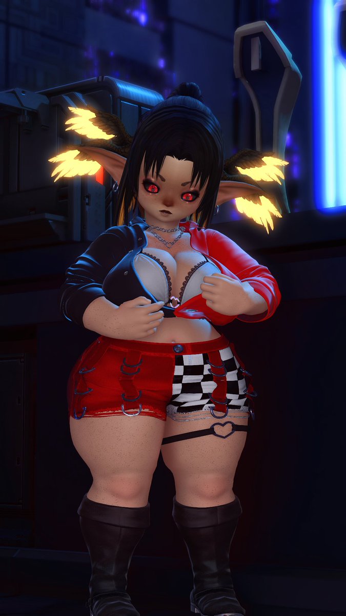 umberxiv's tweet photo. First day at a new job didn't turn out as expected, at least I wore a cute bra 

(repost from BSKY)

#Lalafell | #Shortstack | #ffxiv | #nsfwgpose https://t.co/rT0lClmBcG