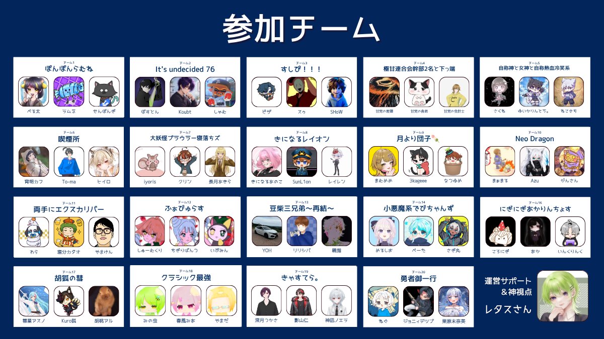 beru11game_ch's tweet photo. 本日21時〜
第二回ぽんぼんらむね杯開催です！
18チームの皆様に集まっていただきました〜っ！
ありがとうございます！！
今回は主催も参加するカスタムになります✨️楽しみっ
本配信は20:30を予定しています！簡単に各チームの紹介などさせていただきます！！ https://t.co/CFLb7tyjg2