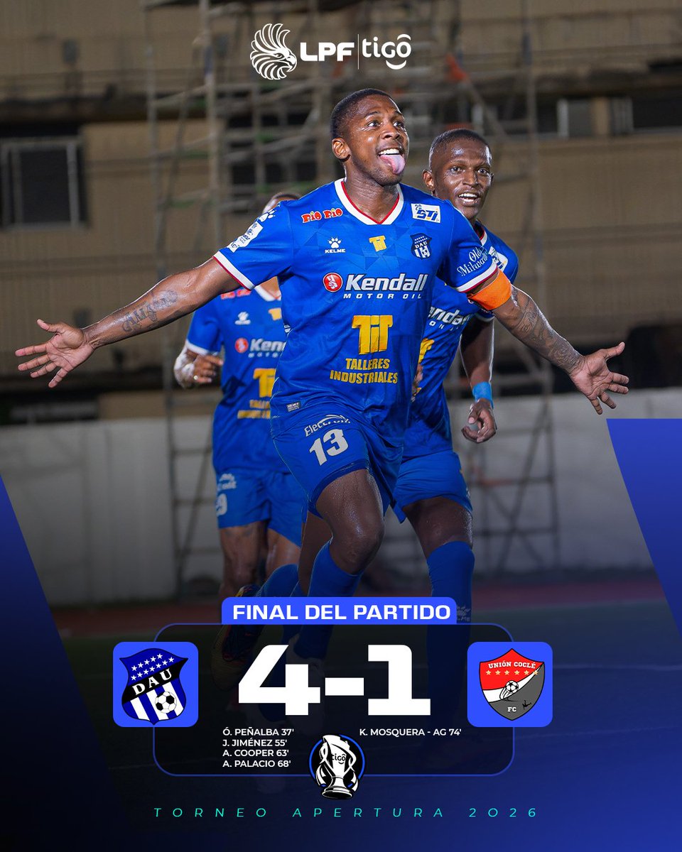 LPFpanama's tweet photo. ¡GOLEADA DEL ÁRABE UNIDO!

@ArabeUnido_ 4-1 @UnionCocleX

#NuestroFútbol #LPFTigo https://t.co/286btEzMWs