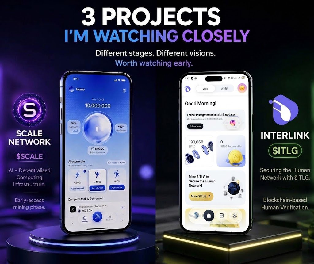 Umar3241's tweet photo. ⚡ 3 Crypto Projects I’m Watching Closely Right Now! #Web3 #Crypto
🚀 $SCALE (AI + Decentralized) &amp;$ITLG (Human Network Security)
👇 Join links in comment/bio! Which one are you mining? #Airdrop #MiningApp #interlink #scalenetwork #bigprojets https://t.co/7KTdLA90Yh