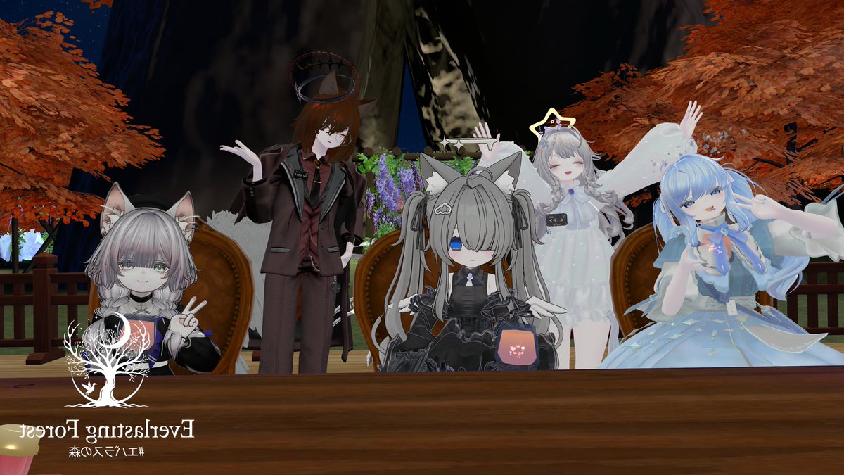 112_iini's tweet photo. 今回はロンくんと一緒にお客さんとお話させてもらったよ〜！一緒にドリンク作るの楽しかったなぁ🐑
勝手に出汁取った教授は許してません😡
 #エバラスの森 https://t.co/Znzno2LJHb