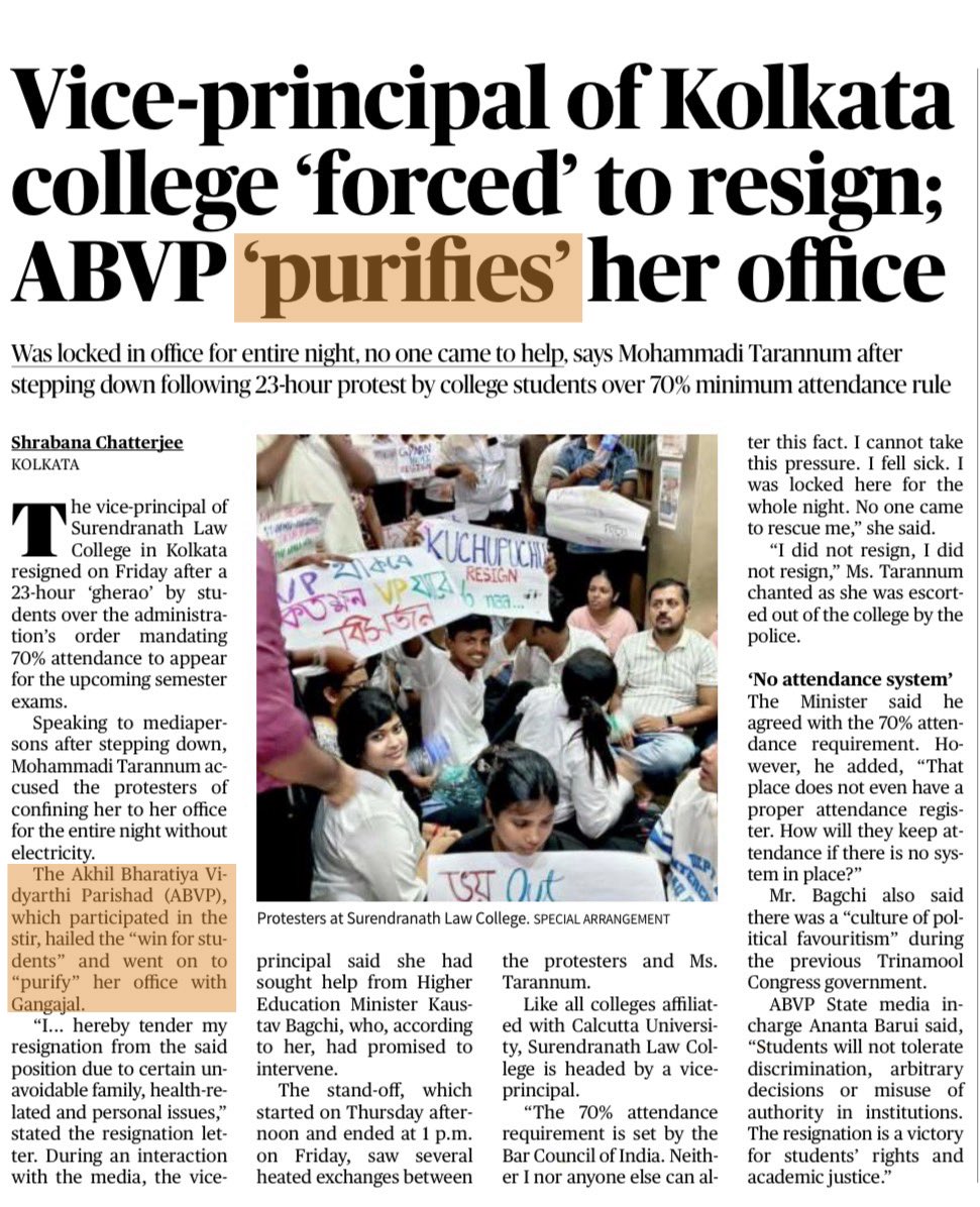 churumuri's tweet photo. 🕉️ EC "purifying" electoral rolls

🕉️ Venue "purified" after a Dalit's visit

🕉️ Muslim principal's office "purified"

While happily eating and drinking adulterated food items, Scum Parivar toppers are in mission-mode "शुद्धिकरण", using nearly poisonous water from a dirty 'nala'. https://t.co/j0ESNCI0hi