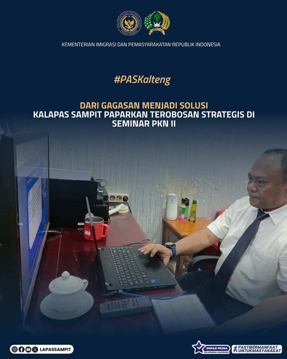 lapas_sampit's tweet photo. Halo pahari #lapassampit
Dari Gagasan Menjadi Solusi: Kalapas Sampit Paparkan Terobosan Strategis di Seminar PKN II
Kontributor Humas Lapas Sampit
#Programakselerasimenteriimipas
#Kemenimipas
#Ditjenpas
#Pemasyarakatan
#Guardandguide
#DitjenpasKalteng
#Infoimipas https://t.co/369r1KxhBZ