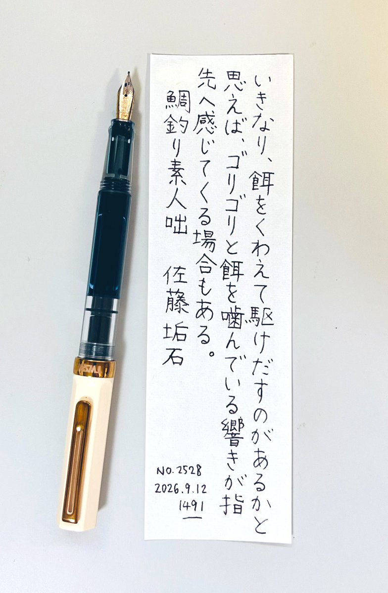 msososom's tweet photo. #朝活書写　#朝活書写_2528
お題をありがとうございます。

#TWSBI 

昨夜はレイトショーで🎬、帰宅後に👕最終回を。金���の夜を満喫しました https://t.co/EtFObOPeo3