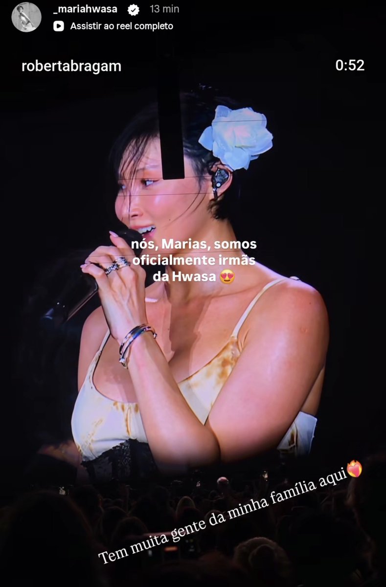 hwasatanas's tweet photo. a hwasa lotando os stories sobre o rock in rio e falando em portugues em todos, to curada demais com essa princesa linda #HwasaRockInRio https://t.co/b86zkeqqGL