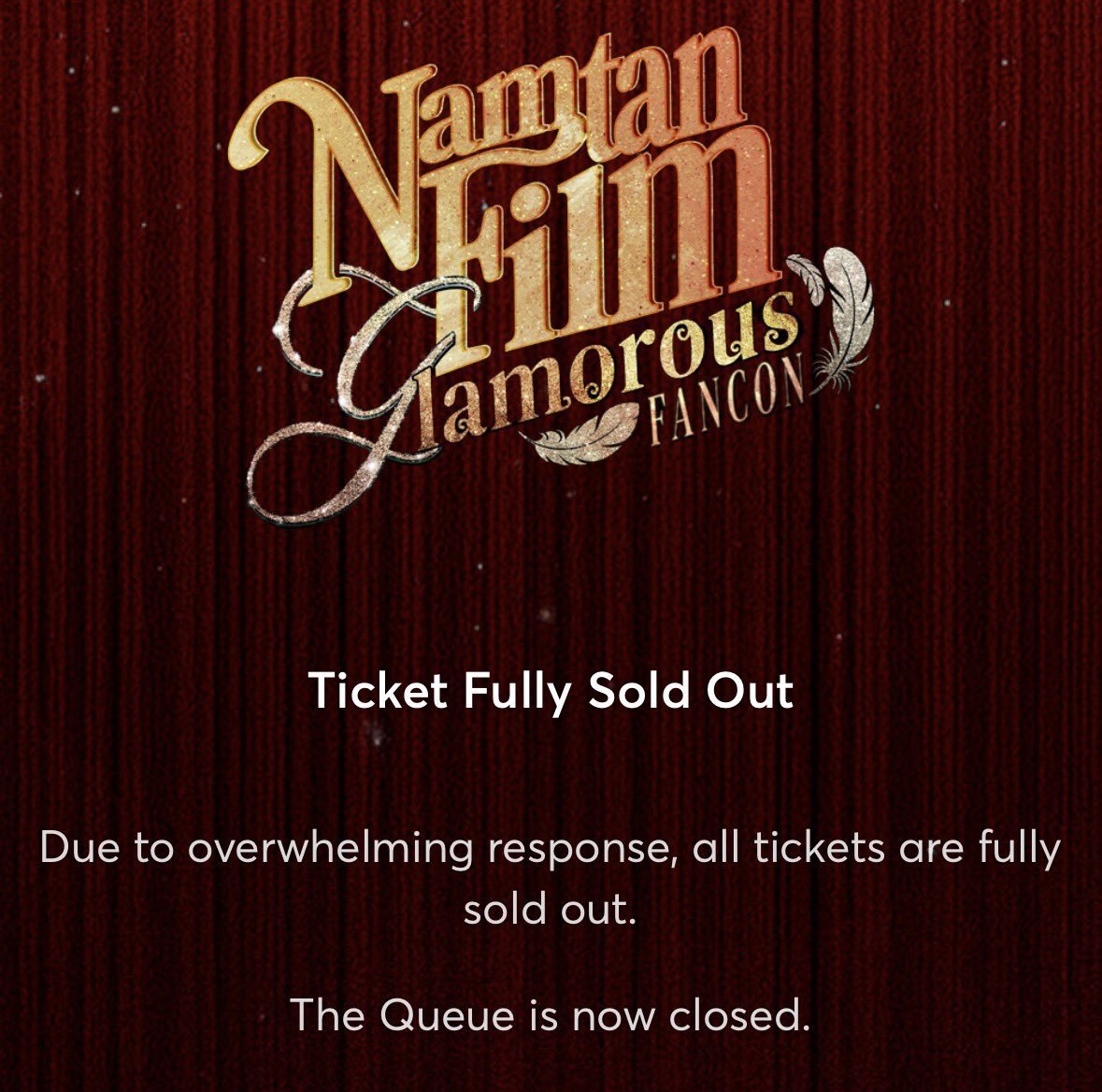 rllfonflee's tweet photo. SOLD OUTTTT
SOLD OUTTTT
SOLD OUTTTT
KENGMAKKKK
😭😭😭😭
 
#NamtanFilmFanCon https://t.co/M2glbtGlkI
