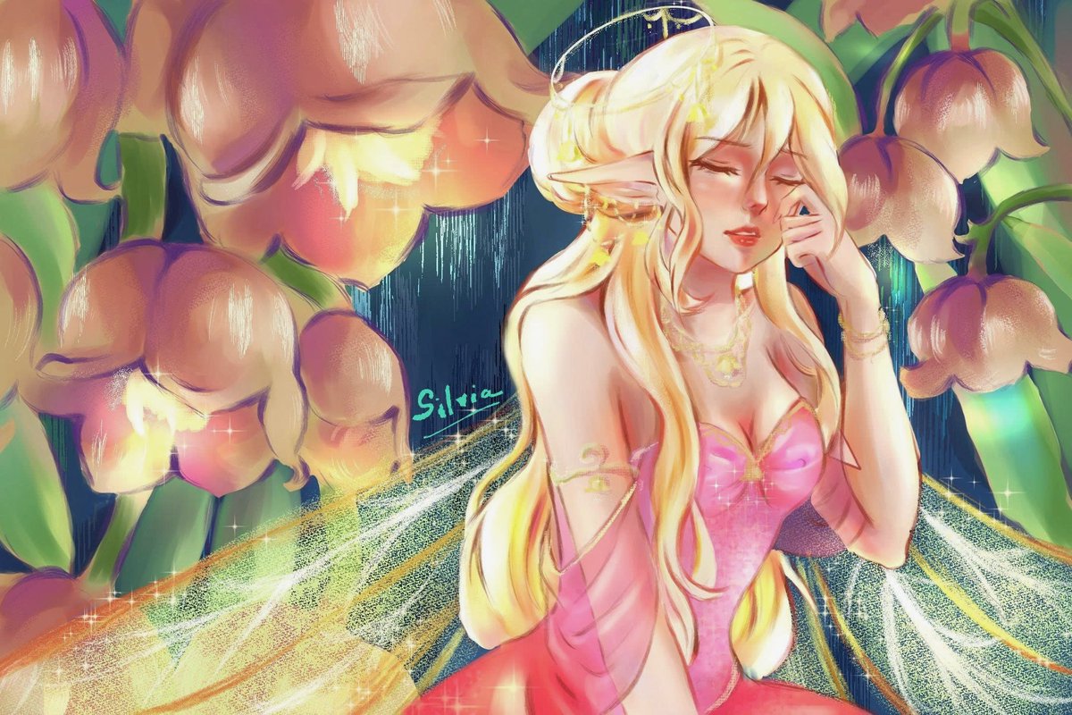 rinchan2807's tweet photo. Lily of the valley 
Wanna be moots? 
#artmoots #drawing #digitalart https://t.co/79zgMtdYdq
