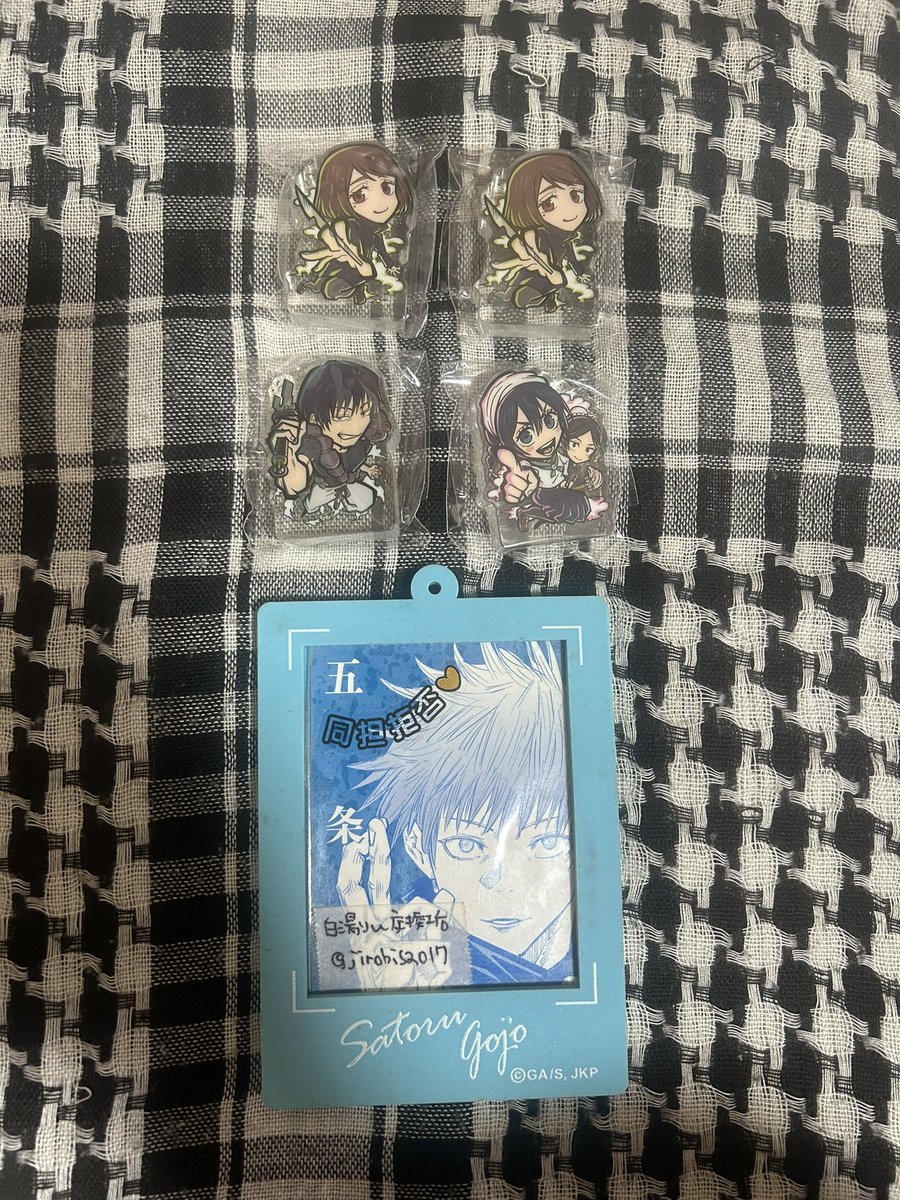 jirohisa017's tweet photo. 【交換】呪術廻戦 5th anniversary イートゥーン アクリルブロック コレクション Vol.3 懐玉・玉折 アクブロ 

譲 家入2、☆甚爾、天内&amp;黒井

求 夏油または定価+送料

☆譲渡は無印より同数お引取ください
大阪手渡しまたは郵送
恐れ入りますが初見様はプロカお読みください https://t.co/6hsd8siG7e