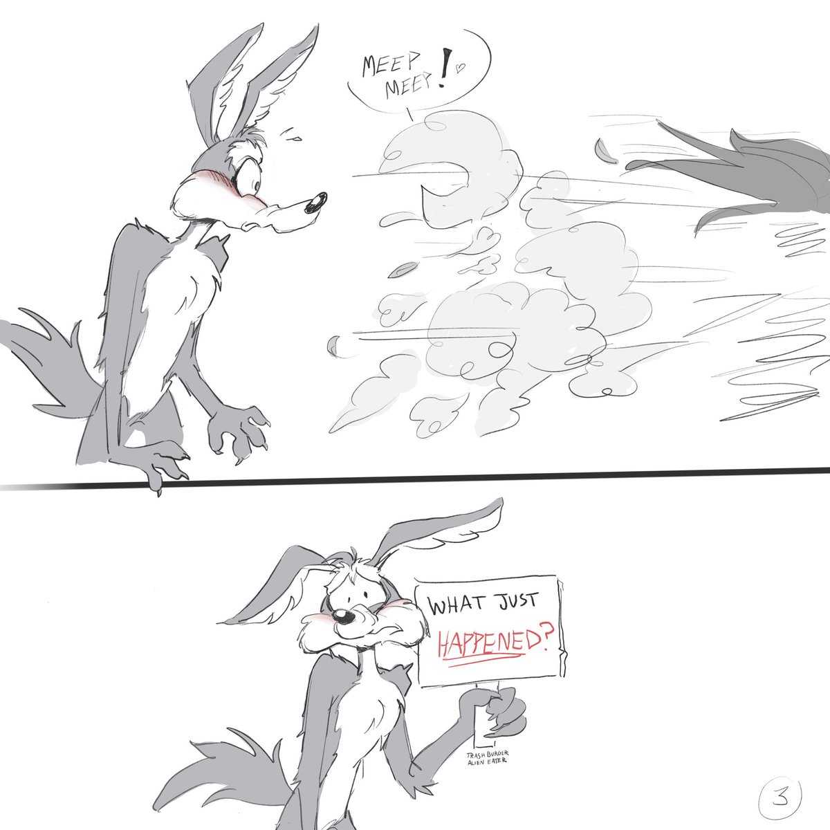 Kissukidied's tweet photo. Here it is- (SUGGESTIVE)

Finally nabbed that dang BIRD…..? 

#wileroad #wilerunner #wileecoyotee #toxicyaoi #roadrunner #roadrage https://t.co/759TpCuYSO