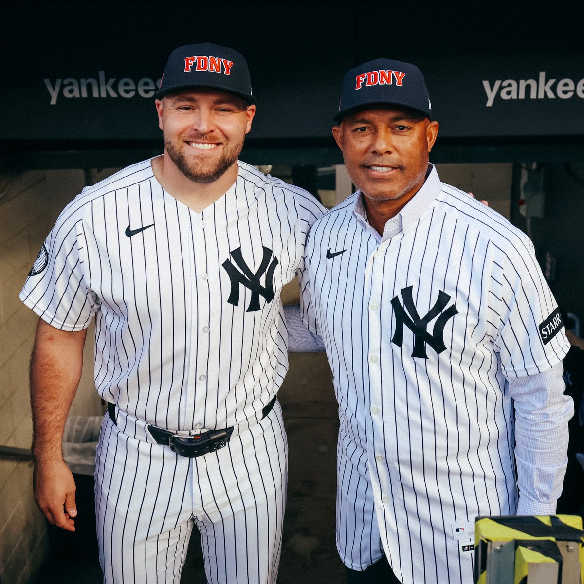 Yankees's tweet photo. The Bronx Brotherhood. 

#RepBX https://t.co/9ZGi24n6Om