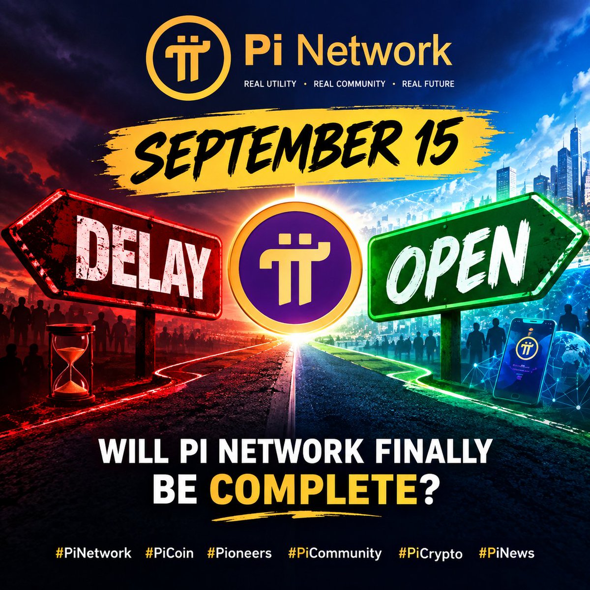 DuoduoW26586's tweet photo. 🚨 SEPTEMBER 15 🚨
WILL EVERYTHING FINALLY BE COMPLETE? 🥧
Or does Pi Network have MORE DELAYS coming? 👀
September 15… let’s see what happens. ⏳🔥
#PiNetwork #PiCoin #Pioneers #PiCommunity #PiCrypto #PiNews https://t.co/gnedEd4F5g