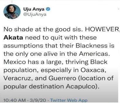 46Unava's tweet photo. Isn’t this the Nigerian linguistic professor who made xenophobic remarks about Black Americans? When called out  she claimed she had no idea what they meant even though they are from her native language? Carnegie stood by her but now that she’s said something about white people… https://t.co/Cd3wmA9Ssb