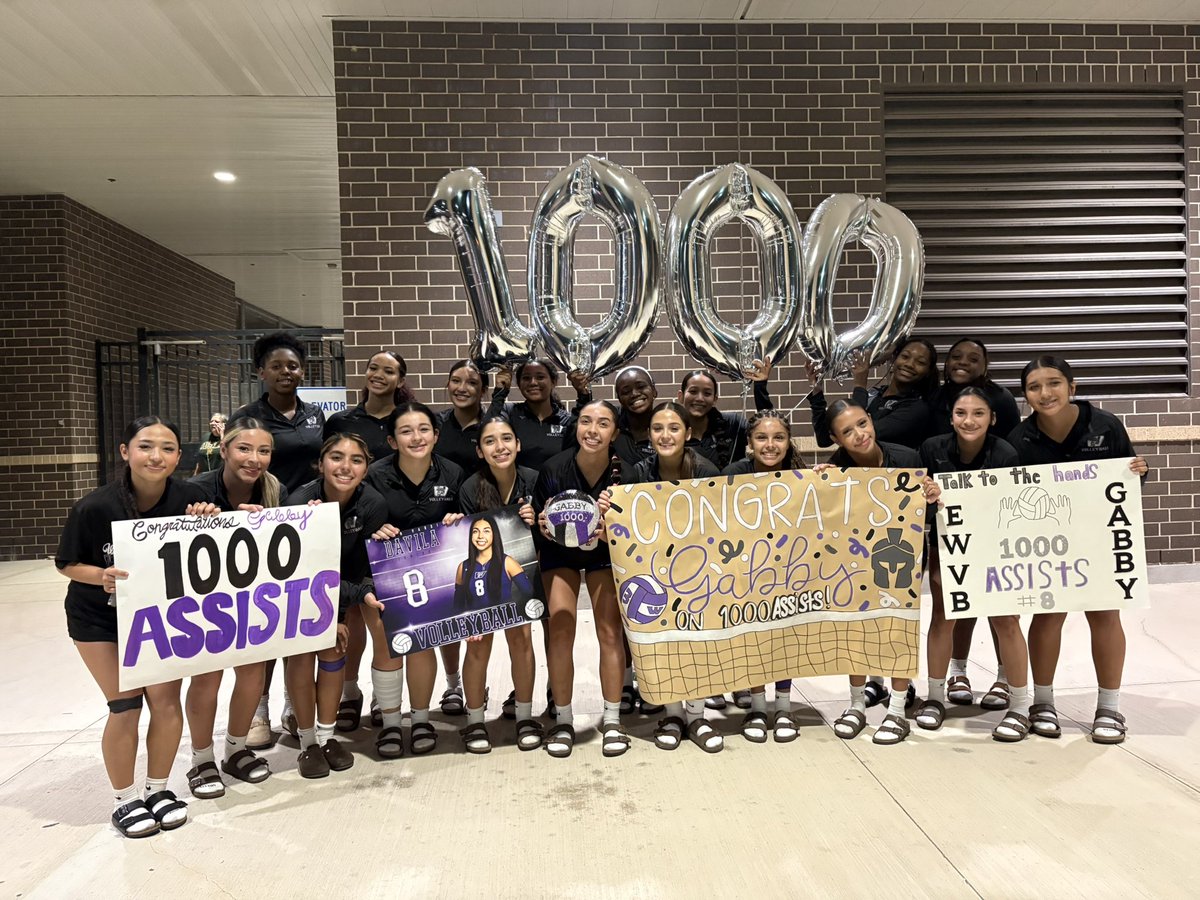 EWVB's tweet photo. A big congratulations goes out to Junior setter, Gabby Davila, on earning her 1,000th career assist tonight! We are so proud of you! 💜🏐 https://t.co/jX1rEKxS5f