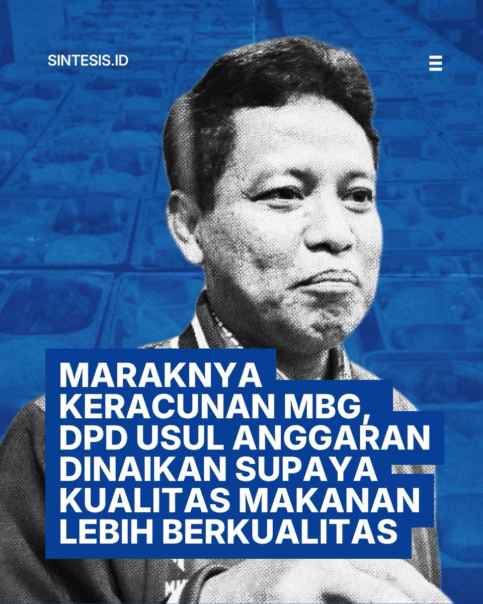 LuanneFreif5bc's tweet photo. The suspected MBG poisoning case is back in focus after over 700 people at SMKN 6 Semarang were reportedly affected. Senator Abdul Kholik says the Rp8, 000–10, 000 meal budget is too low and may compromise food quality. https://t.co/8tnuxE2iD9