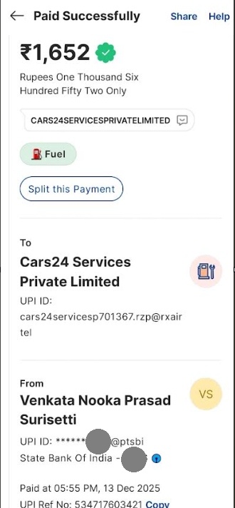 svn_prasad's tweet photo. @cars24india @Cars24Support #cars24 #failedrefund #jagograhakjago #consumerrights #badcustomerservice #customerexperience #usedcarsindia - Please look into this immediately @vikramchopra @AgrawalMehul https://t.co/1zwOoo29zJ
