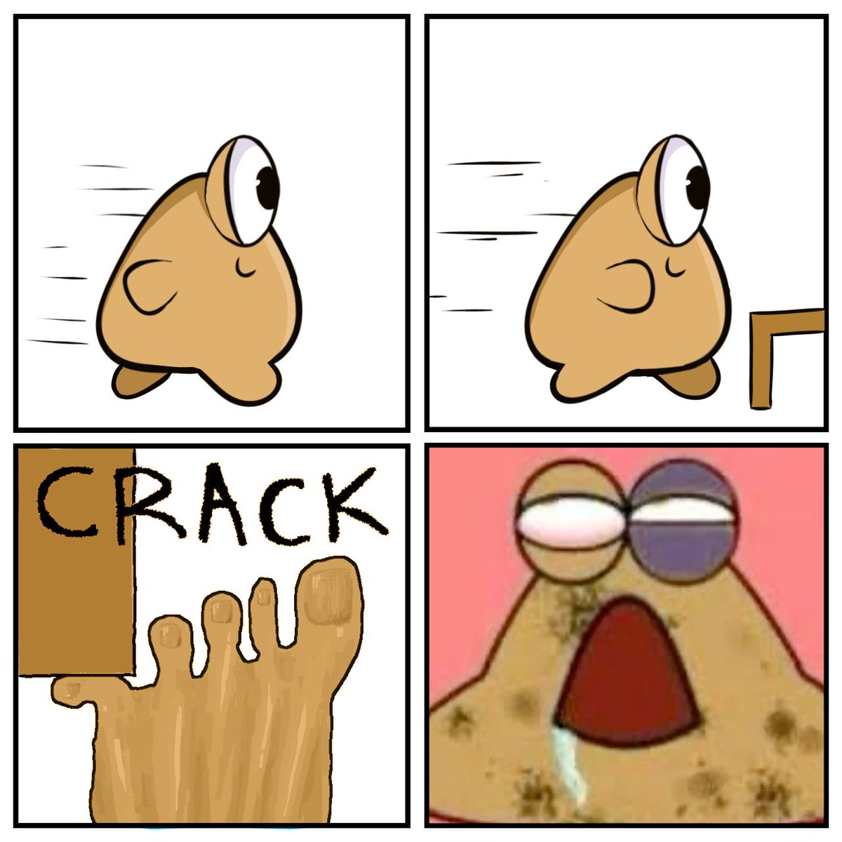 PouLand_'s tweet photo. Careful little Pou!!! 
#pou #poutwt #drawing #fanart https://t.co/kVMixpq756