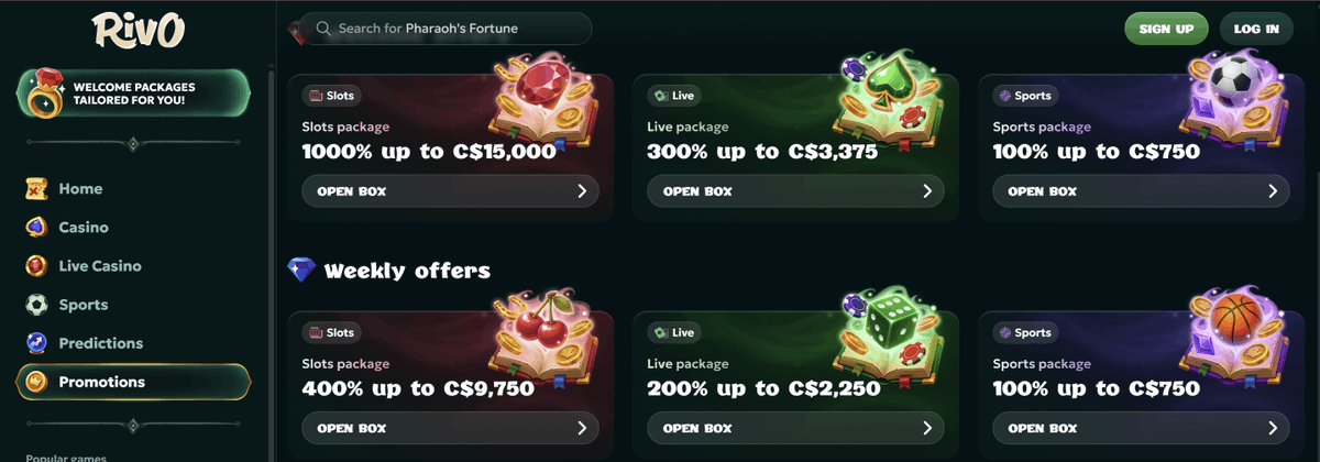 CasinosAll's tweet photo. Brand new for the  #weekend #rivocasino  review by the team here at #allacanadacasinos - find out what the team thought when it came to #slots #casinobonus #freespins and #betting markets! https://t.co/Wy2ymmglYA https://t.co/eSVhxpls5f