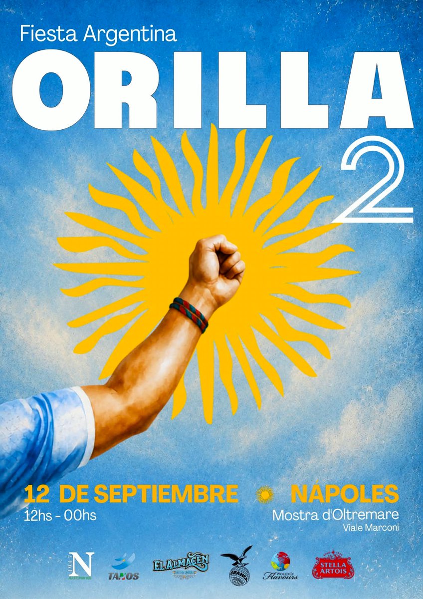 D_MorenOfficial's tweet photo. 🇦🇷 ORILLA 2 🇦🇷: La Fiesta Argentina torna a Napoli! 🩵 ¡La Fiesta Argentina vuelve a Nápoles! 🇮🇹
... ce verimmo a NAPOLI! 💙🤍💙 https://t.co/zwpZE6apFW