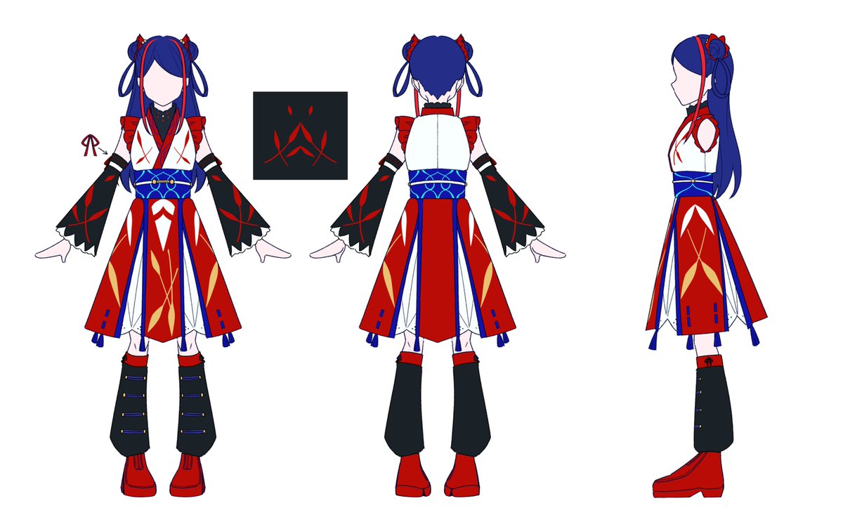 koz_002's tweet photo. ロンギング三面図 (3/6)
※自分用に描いたものなので、細かいところはご愛嬌としてください😇 https://t.co/5JdtLX2b8P