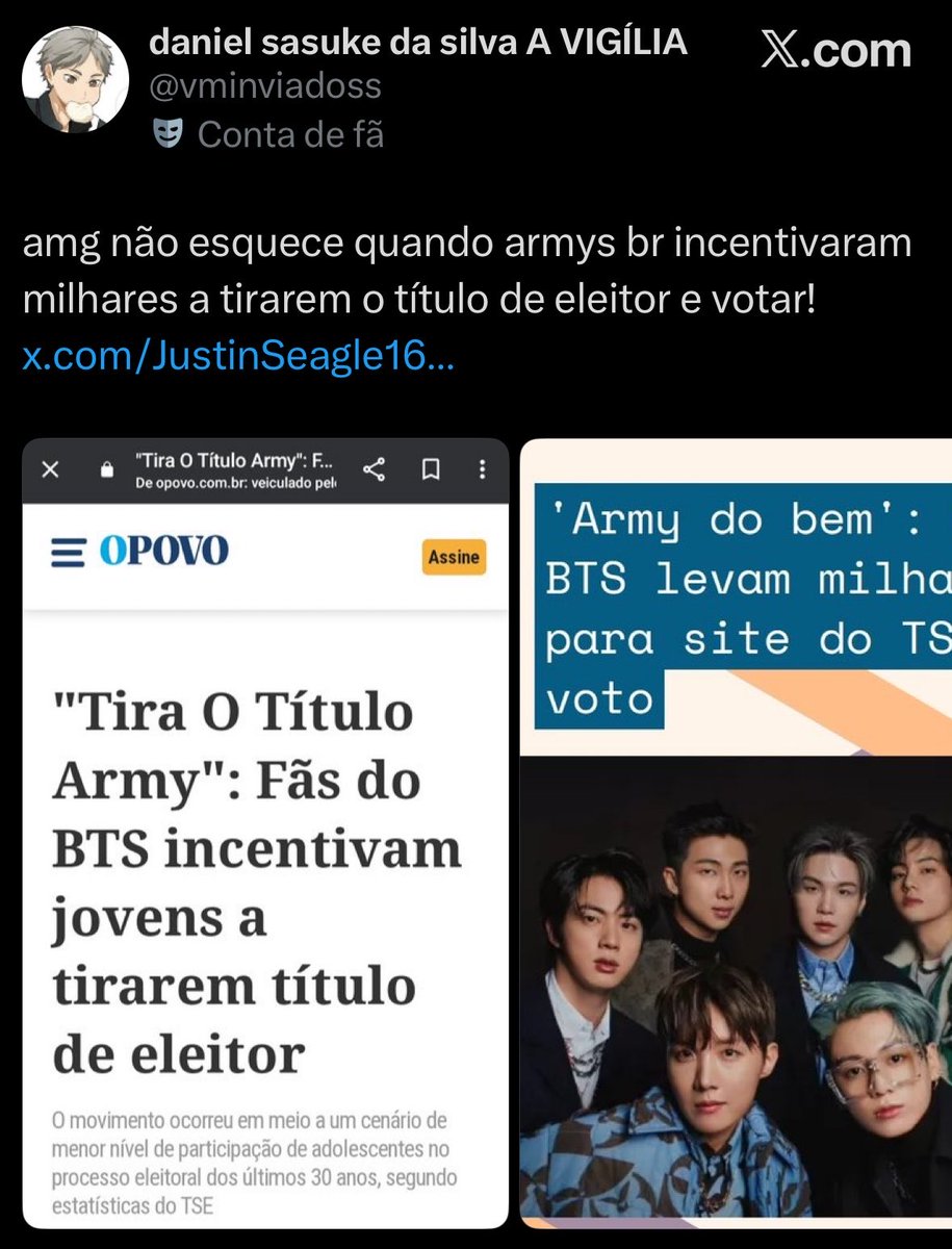 rmnegaoo's tweet photo. army pode se orgulhar de já ter boicotado eventos do trump e da michelle bolsonaro e ter diversos projetos sociais aplicados 
agora carat só ta podendo se orgulhar dos likes do twitter que ganham falando do bts e army né https://t.co/SlHBNsdbw9