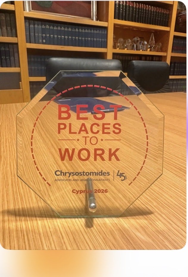 elenichrysos's tweet photo. A recognition that makes us especially proud!

Chrysostomides Advocates & Legal Consultants has been officially certified as a Best Place to Work.

Because, at the end of the day, a law firm is its people — and we are immensely proud of ours.

A heartfelt thank you to every member of our team who makes Chrysostomides a place where people can grow, contribute and feel they belong.