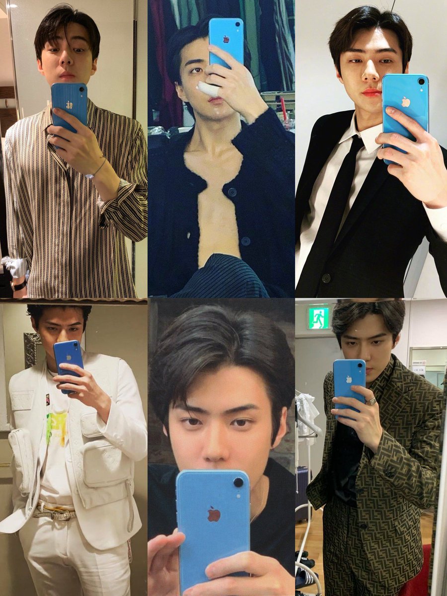 starfess's tweet photo. BRING BACK OH SEHUN IPHONE XR BIRU 😭😭😭
-Star era ini fotonya cakep2, mirror selfienya keren2, gak burem kyk hp mito 😭😭😭 https://t.co/DXQyciQfth