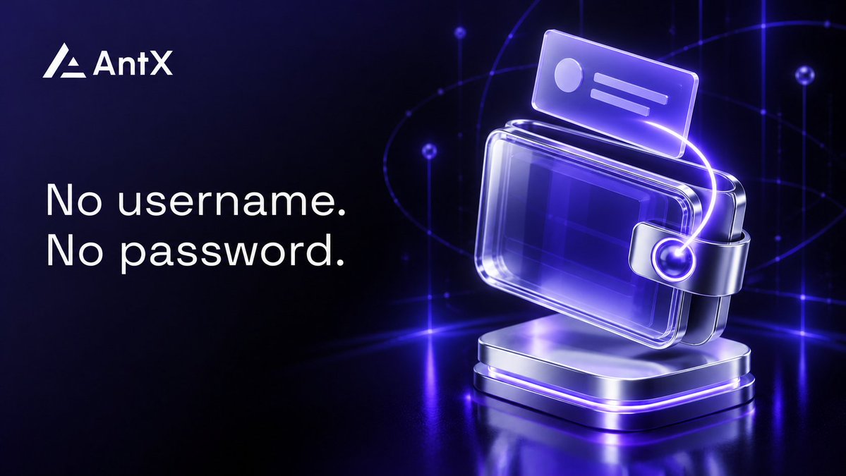 AntX_Fi's tweet photo. No username. No password.

On AntX, your wallet is your account and your signature authorizes the action.

Simple at the edge. Different at the core.

#AntX #SelfCustody #SAFU https://t.co/locO7Htim5