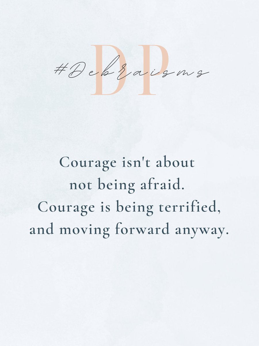palmerdebra's tweet photo. Courage isn’t about having all the answers or feeling fearless. Sometimes it’s simply taking the next step when everything inside you says to stop. Fear may come along for the ride, but it doesn’t have to decide where you go.
#Debraisms #Courage #FaceYourFears https://t.co/n3mCZxyyJl