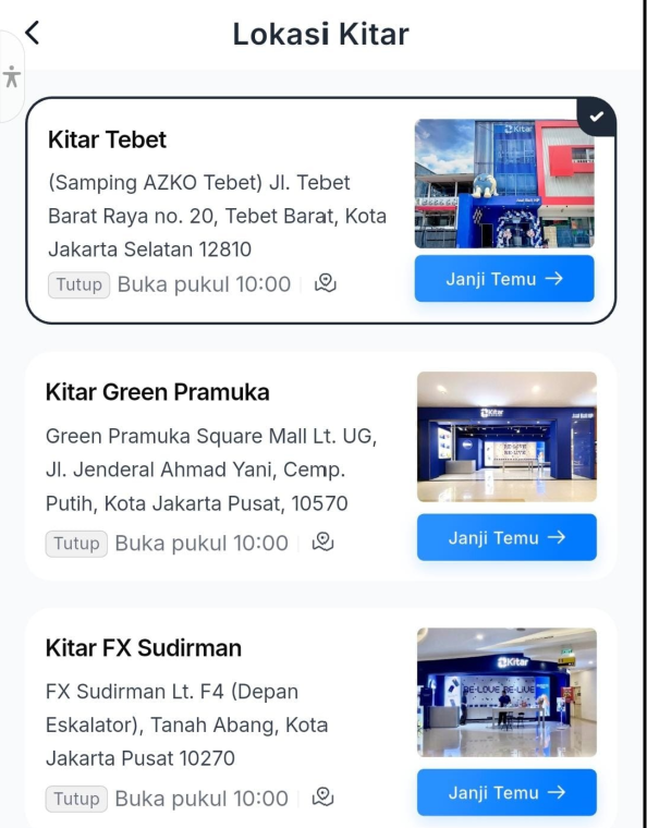 liakitar's tweet photo. TERUS BUAT KALIAN YANG DI JABODETABEK 👀
Kalian juga bisa make appointment ke store Kitar lho!  Jadi bisa datang langsung, lihat unitnya secara langsung, cek kondisinya, dan pilih yang paling cocok sebelum checkout yaw! https://t.co/lgs0lZ4HhA