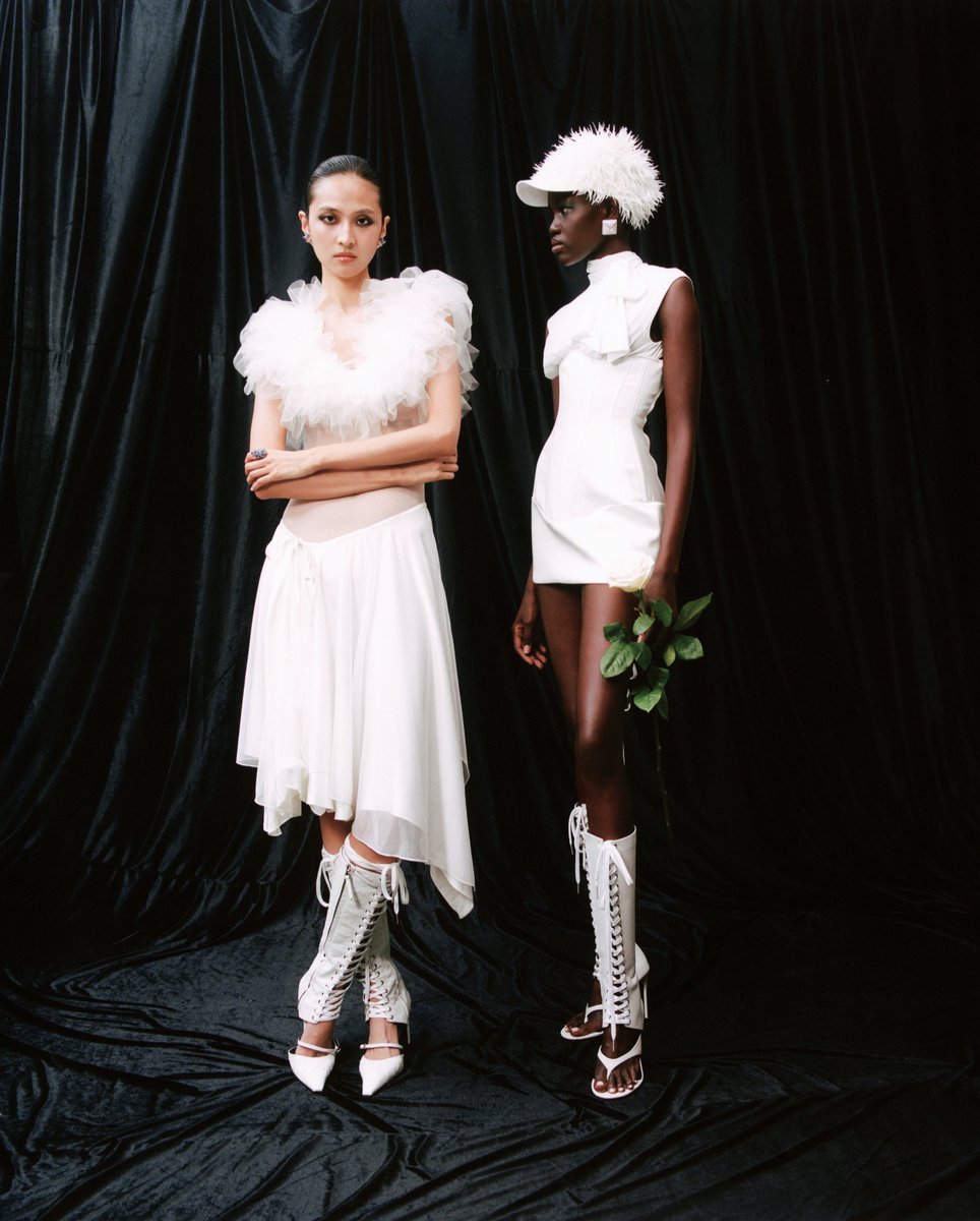 Fanciclub99's tweet photo. Ruffled tulle, sharp tailoring. Contrast that doesn’t compete, only completes.

First drop of FW26 “Joined”, launching September 15th. https://t.co/ID9XcP1Vow