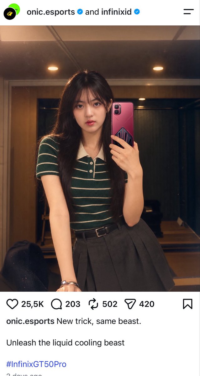 RosiebyRoseNYC's tweet photo. infinix, the smartphone and advanced tech brand known for gaming, just updated their official account and joined the rosé x iphone trend to promote their brand 😭 https://t.co/sumOS6D4rr