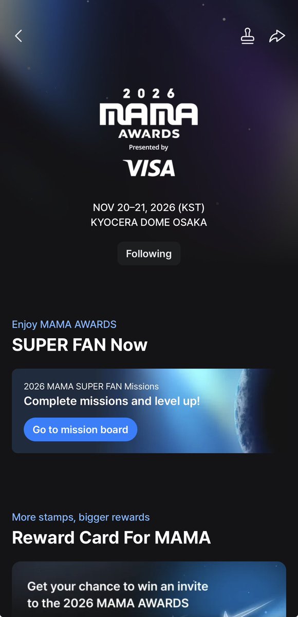 cortisscoer's tweet photo. @eshmesuns คือกดเข้าไปใน MAMA Awards แล้วจะเจอหน้าตาแบบนี้คับ ถ้าไม่มีแสดงว่าไม่ได้ https://t.co/Thvr2HQIhW
