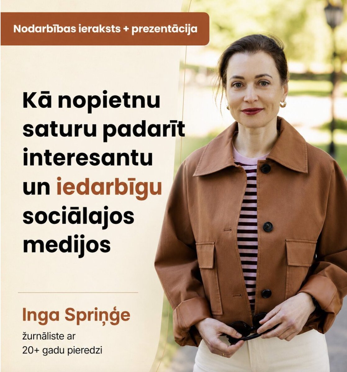 IngaSpringe's tweet photo. 📍Tikai līdz otrdienai (14.09) vēl vari iegādāties ierakstu manai nodarbībai: "Kā nopietnu saturu padarīt iedarbīgu sociālajos medijos."
Ieraksts te: https://t.co/mOgqOJv4rF https://t.co/UQj7Z5UwiF