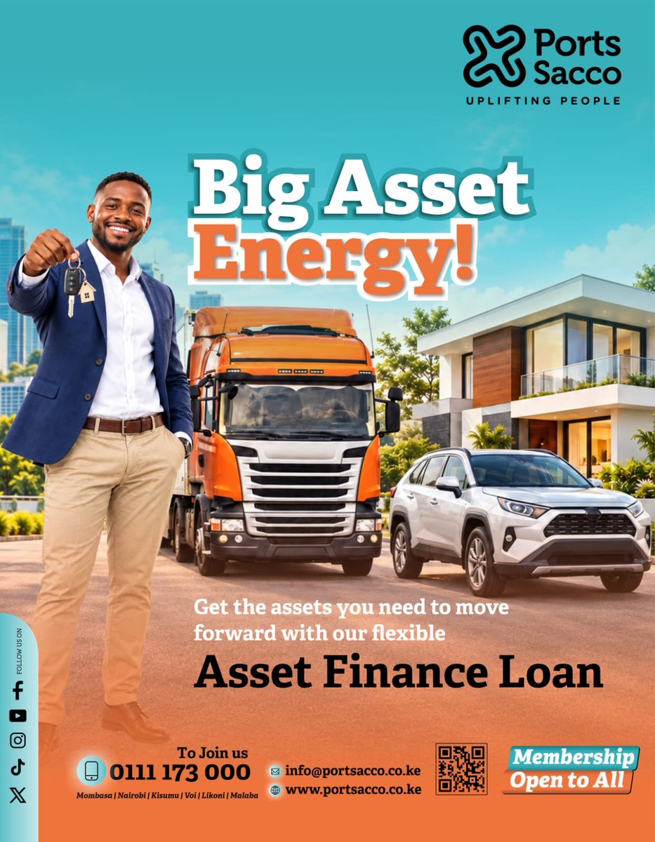 PortsSacco's tweet photo. Asset goals zimeiva! 🔥🚛 Your next asset is not “too expensive”—it just needs the right financing! 😉💯
Join us Today!
Visit our Branches: Mombasa | Nairobi
Liaison Offices:
Likoni | Voi | Kisumu | Malaba
Call us: 0111 173 000
Email:
info@portsacco.co.ke
#SmartFinancing https://t.co/gXwv7itljC