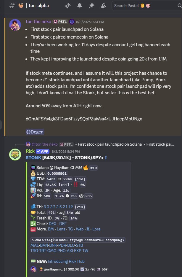 PastelAlpha's tweet photo. New ATHs on our previous calls? Time for new giveaways!

$STONK 543K > 298M (549x)
$PONS 10M > 990M (99x)

To celebrate, drop a comment for a chance to win $200 AND a free month of @PastelAlpha 🎁

Picking winners next week for all pending giveaways! https://t.co/7diNbErj38