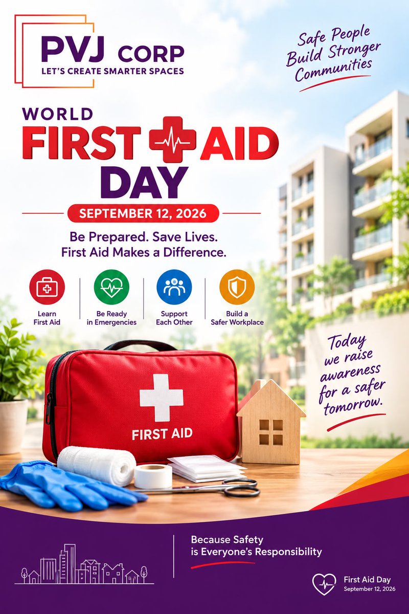 PvjLalp's tweet photo. World First Aid Day reminds us that knowing basic first aid can make a meaningful difference during emergencies. It encourages everyone to learn essential first-aid skills, stay prepared, and respond calmly when help is needed.

#PvjCorp #WorldFirstAidDay2026 https://t.co/HCWOKX3PjS