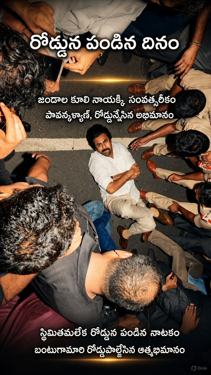 2G468's tweet photo. రోడ్డున పండిన దినం

జండాల కూలి నాయక్కి సంవత్సరీకం
పావన్కళ్యాణ్, రోడ్డున్నేసిన అభిమానం
స్థిమితములేక రోడ్డున పండిన నాటకం
బంటుగామారి రోడ్డుపాల్జేసిన ఆత్మభిమానం https://t.co/EhhMs4sOpw